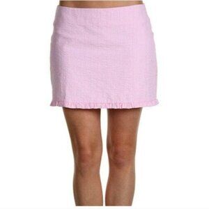 Lilly Pulitzer Callie Pink Seersucker Mini Pencil Skirt Size 10